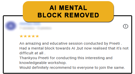 AI mental block removed - workshop review