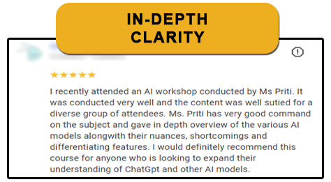 IN-DEPTH CLARITY - workshop review