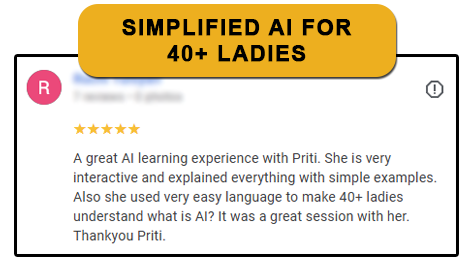 Simplified AI for 40+ Ladies - workshop review